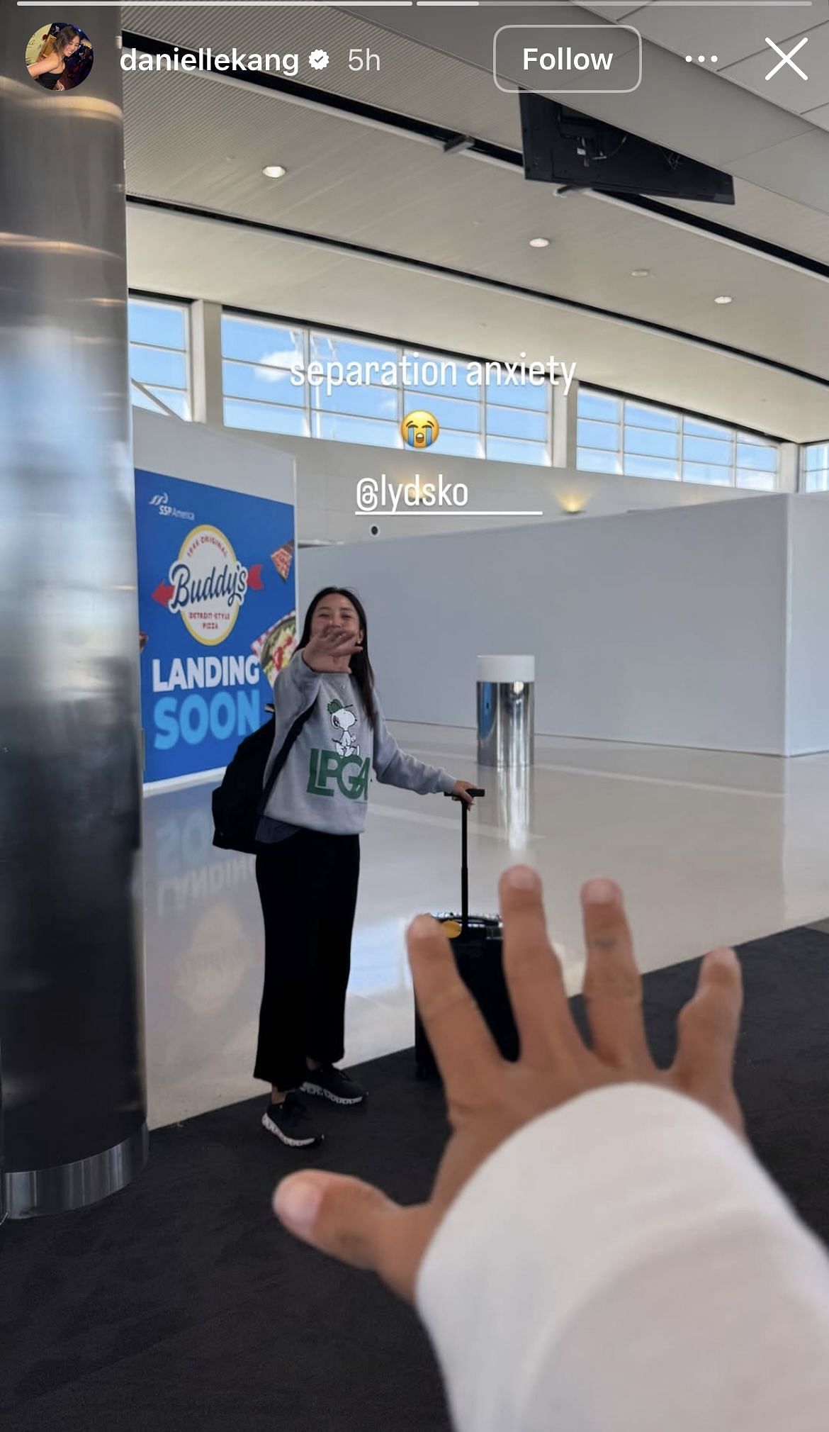 Still taken from Danielle Kang’s Instagram Story _ Image Source: Instagram/@daniellekang